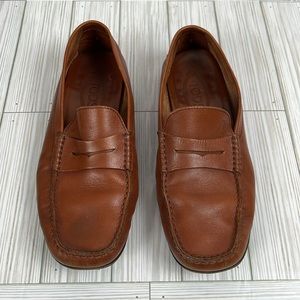 Tod's Men’s Brown Leather Penny Slip On Loafers‎ Size 8